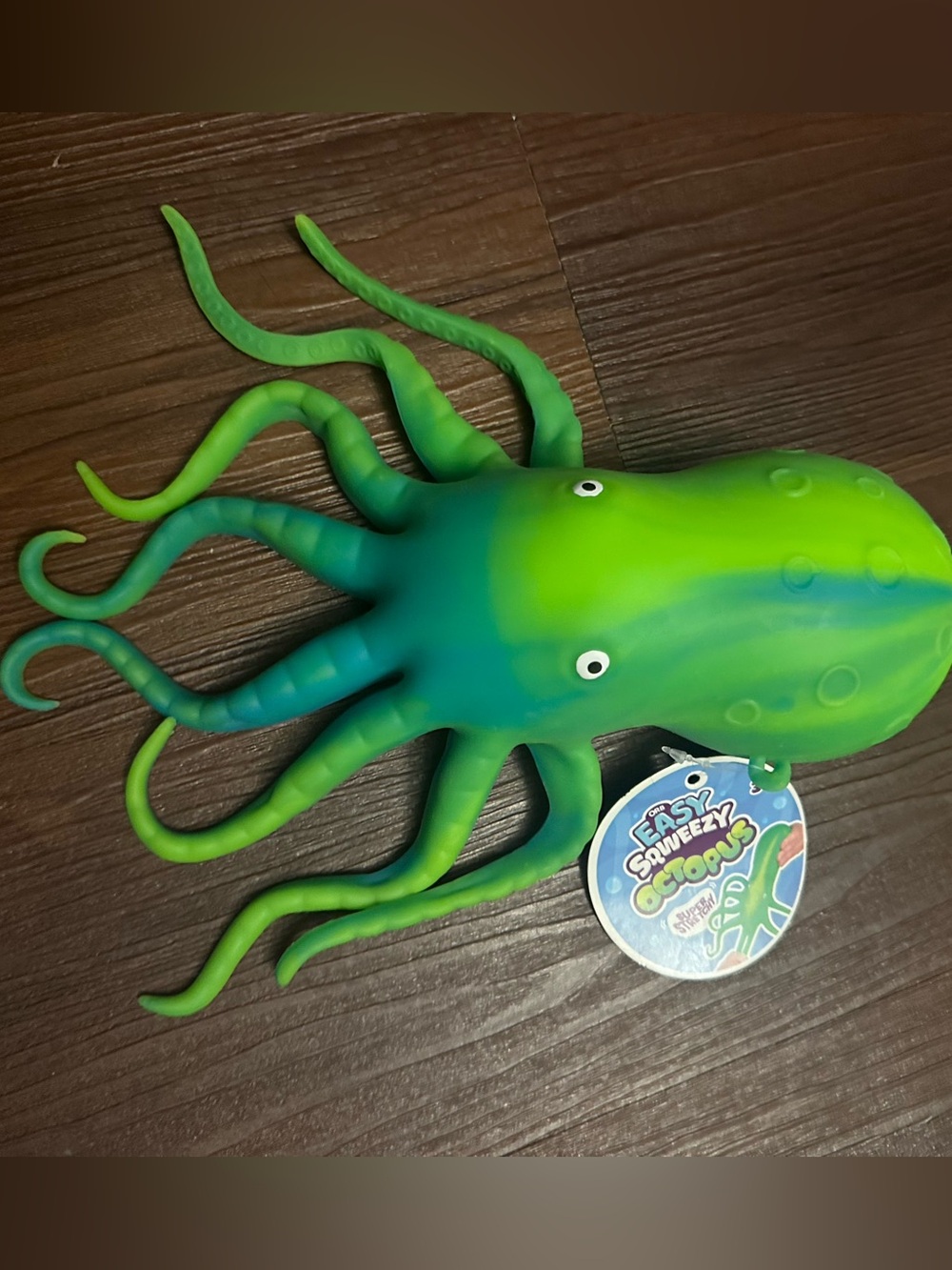 Easy Squeezy Octopus Plush Toy - Bright Green